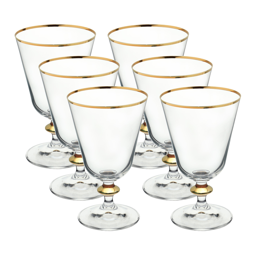 Fotografia para o produto Jogo de 6 taças para água Bella em cristal ecológico 350ml A15,5cm