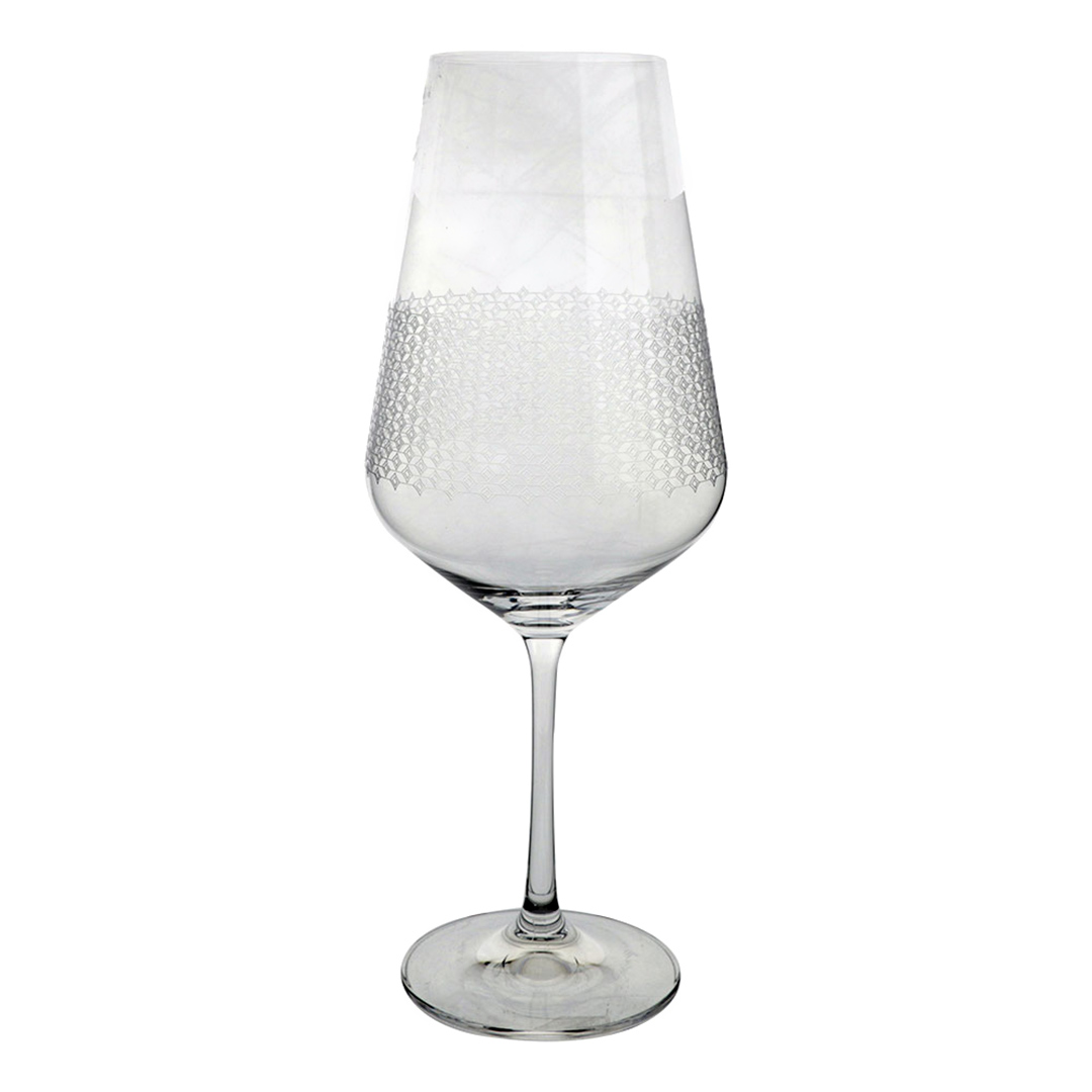 Imagem ilustrativa para Jogo de 6 taças para água pantografada em cristal ecológico 550ml A25cm