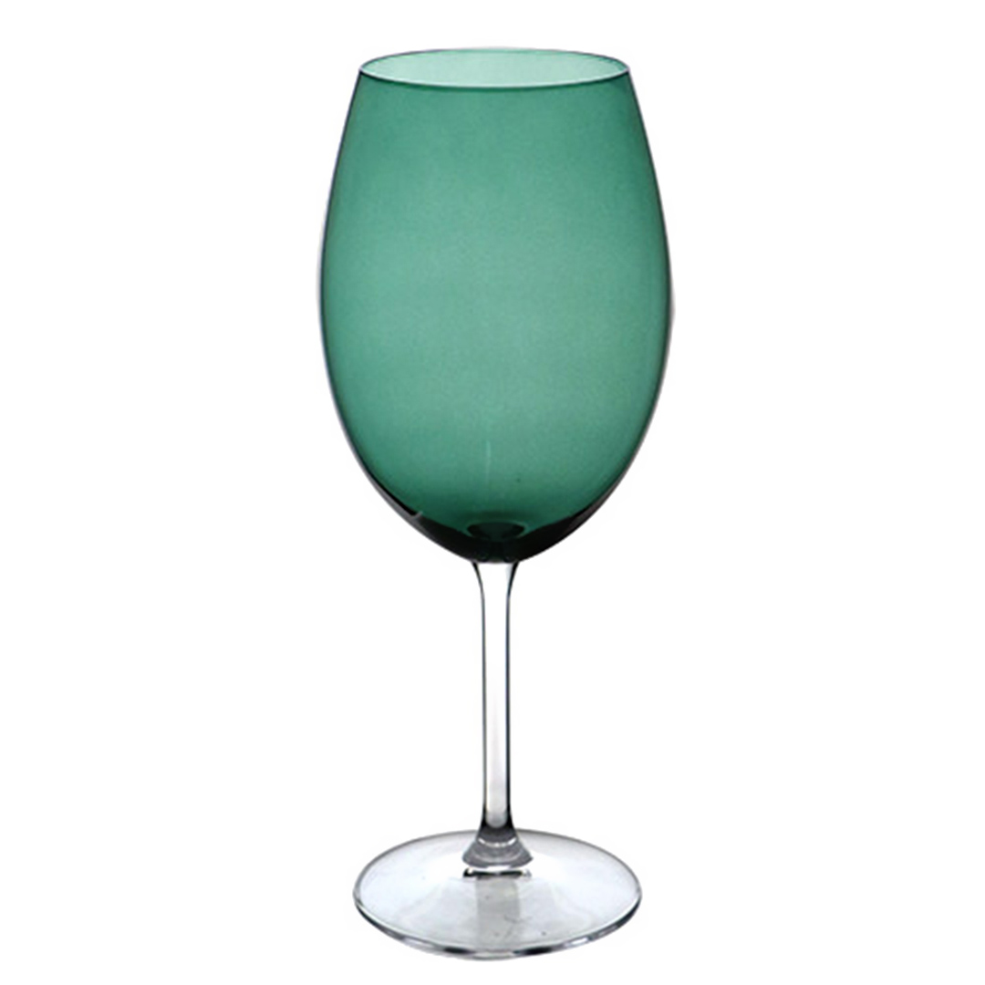 Imagem ilustrativa para Jogo de 6 taças para água em cristal ecológico 580ml A23cm cor verde escura