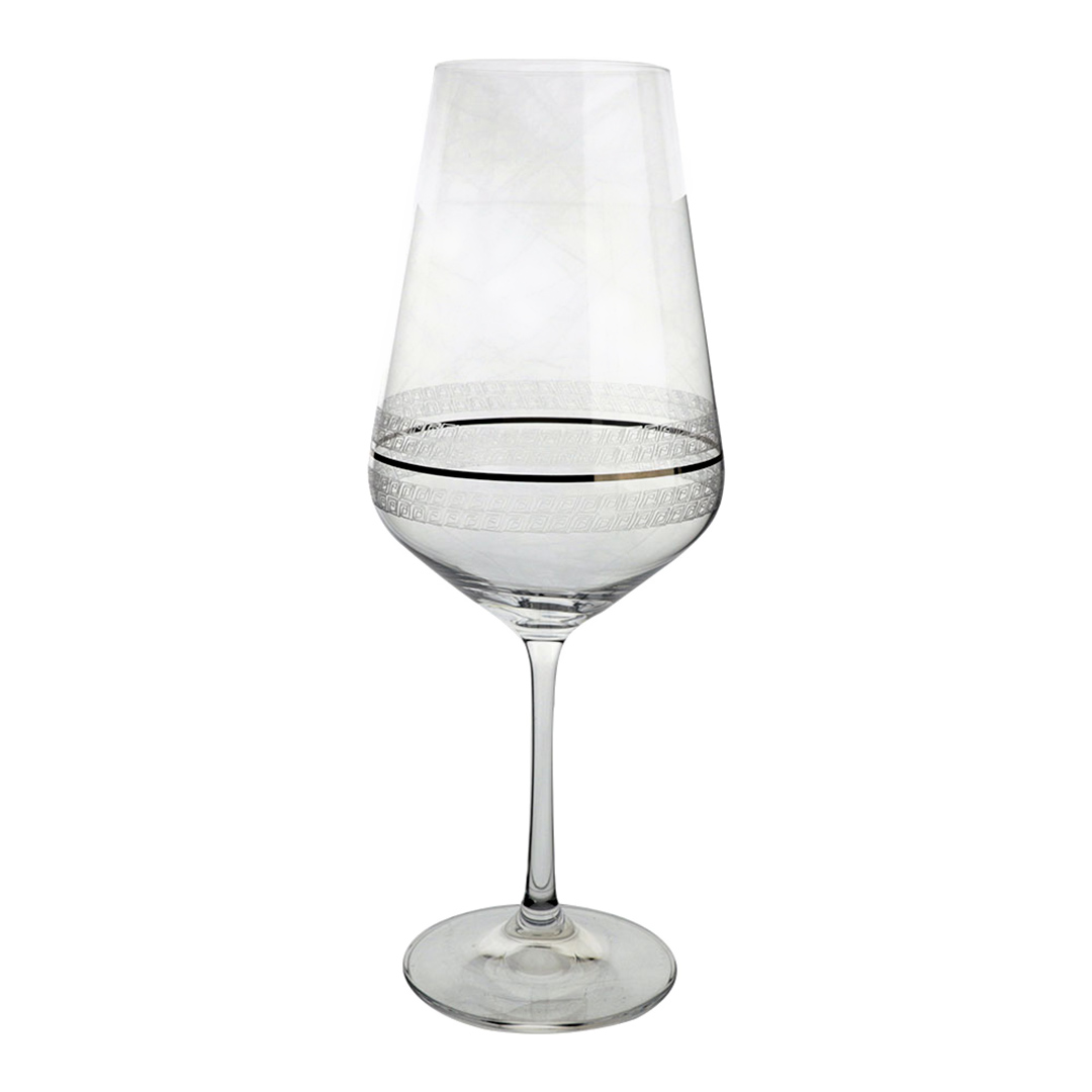 Fotografia para o produto Jogo de 6 taças para água Platinum Rim em cristal ecológico 550ml A25cm