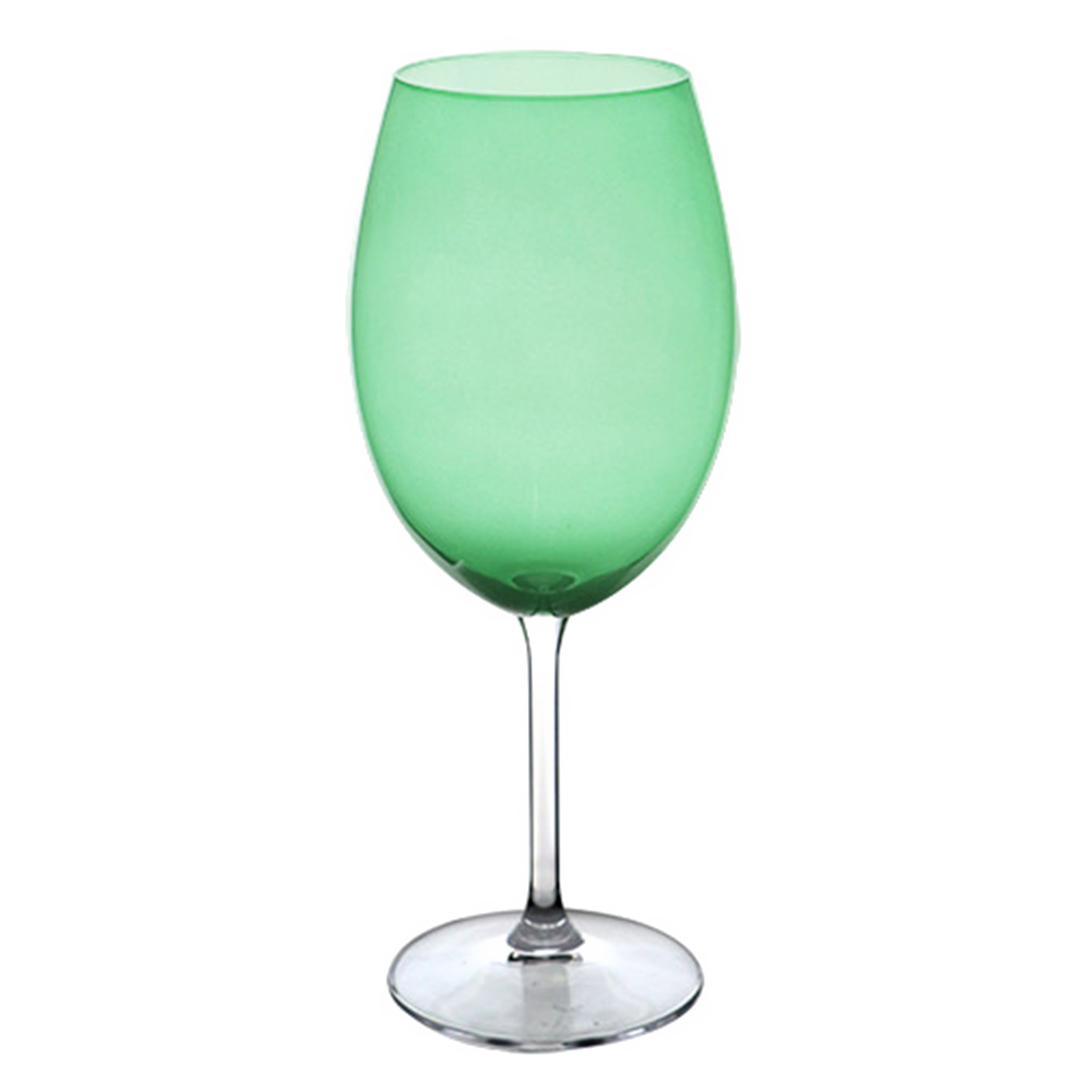 Imagem ilustrativa para Jogo de 6 taças para água em cristal ecológico 580ml A23cm cor verde limão