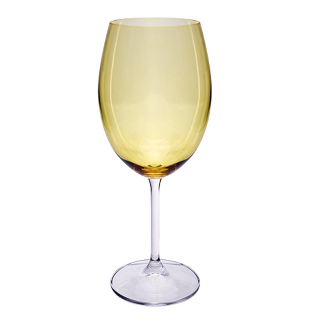 Imagem ilustrativa para Jogo de 6 taças para água em cristal ecológico 580ml A23cm cor amarela