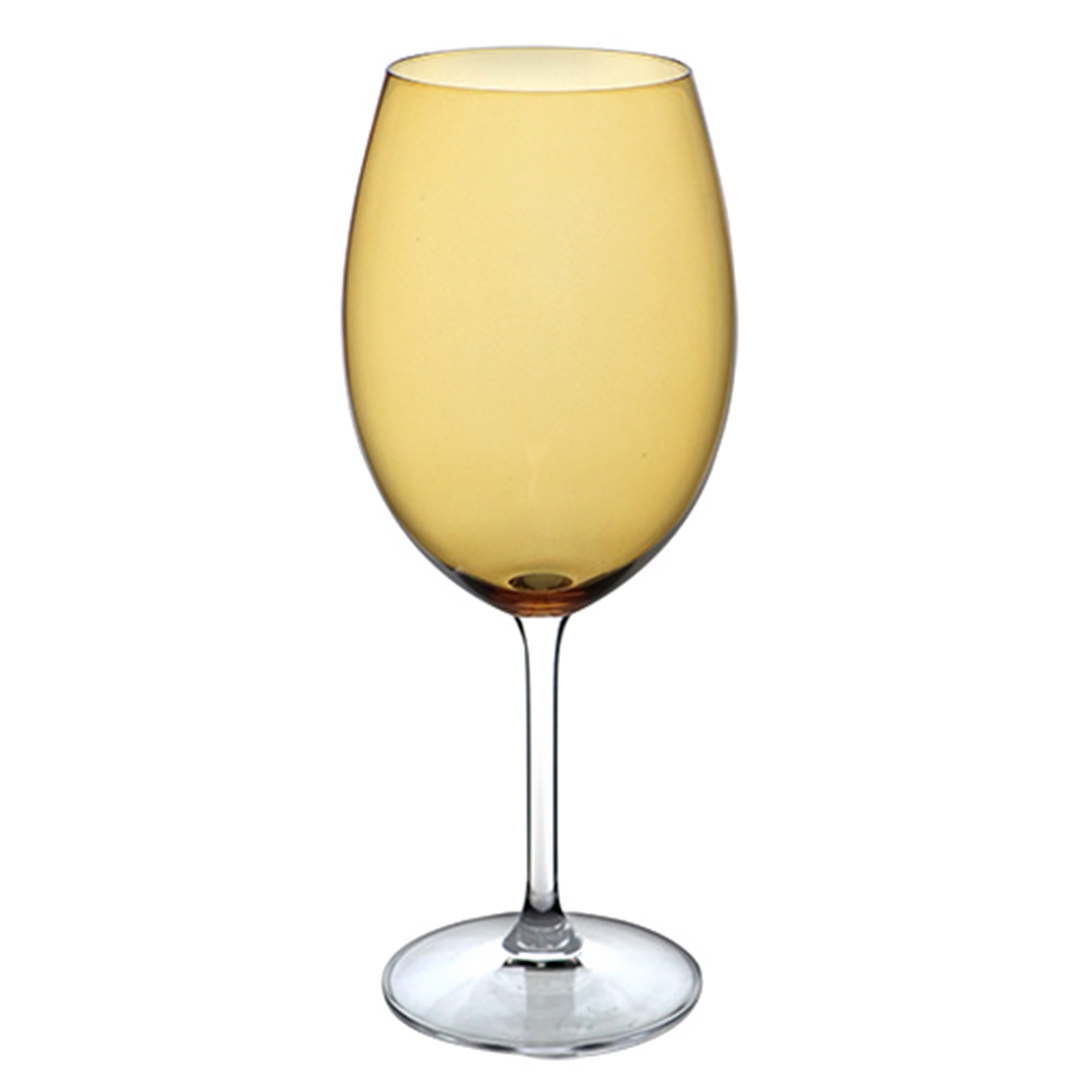 Imagem ilustrativa para Jogo de 6 taças para água em cristal ecológico 580ml A23cm cor âmbar