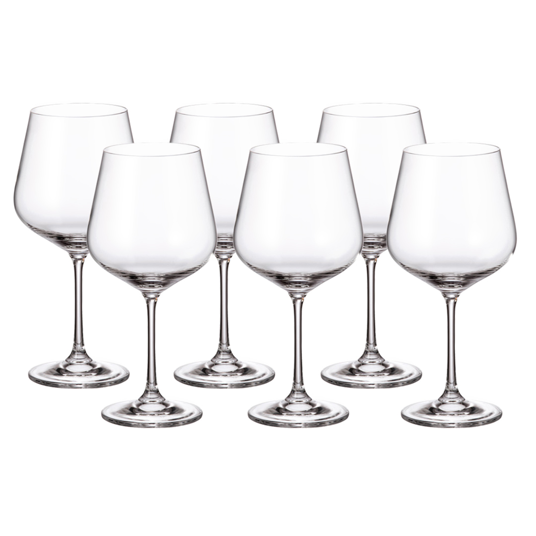 Imagem ilustrativa para Jogo de 6 taças para burgundy em cristal ecológico 600ml A19,5cm