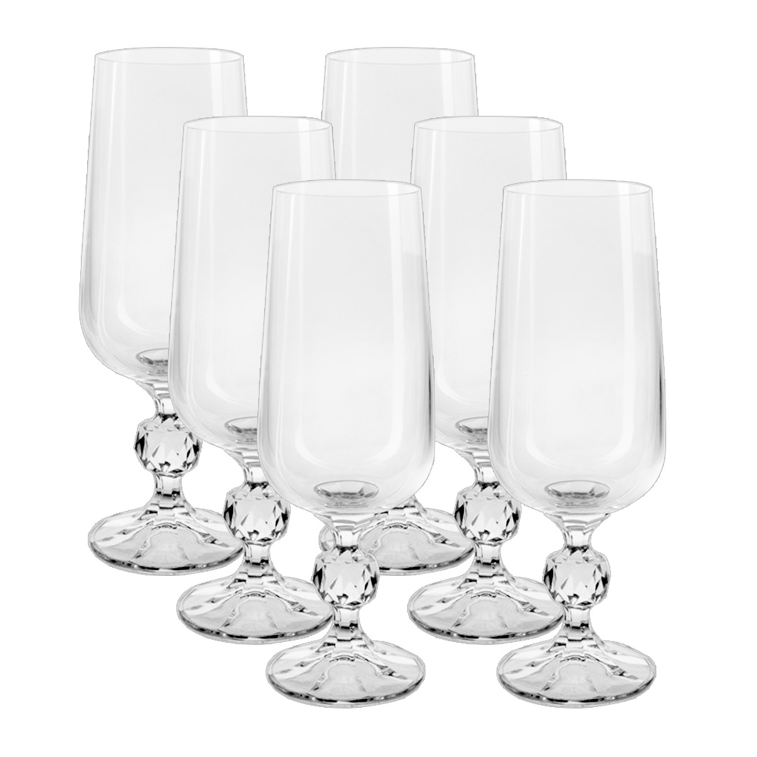 Imagem ilustrativa para Jogo de 6 taças para cerveja em cristal ecológico 280ml A19cm