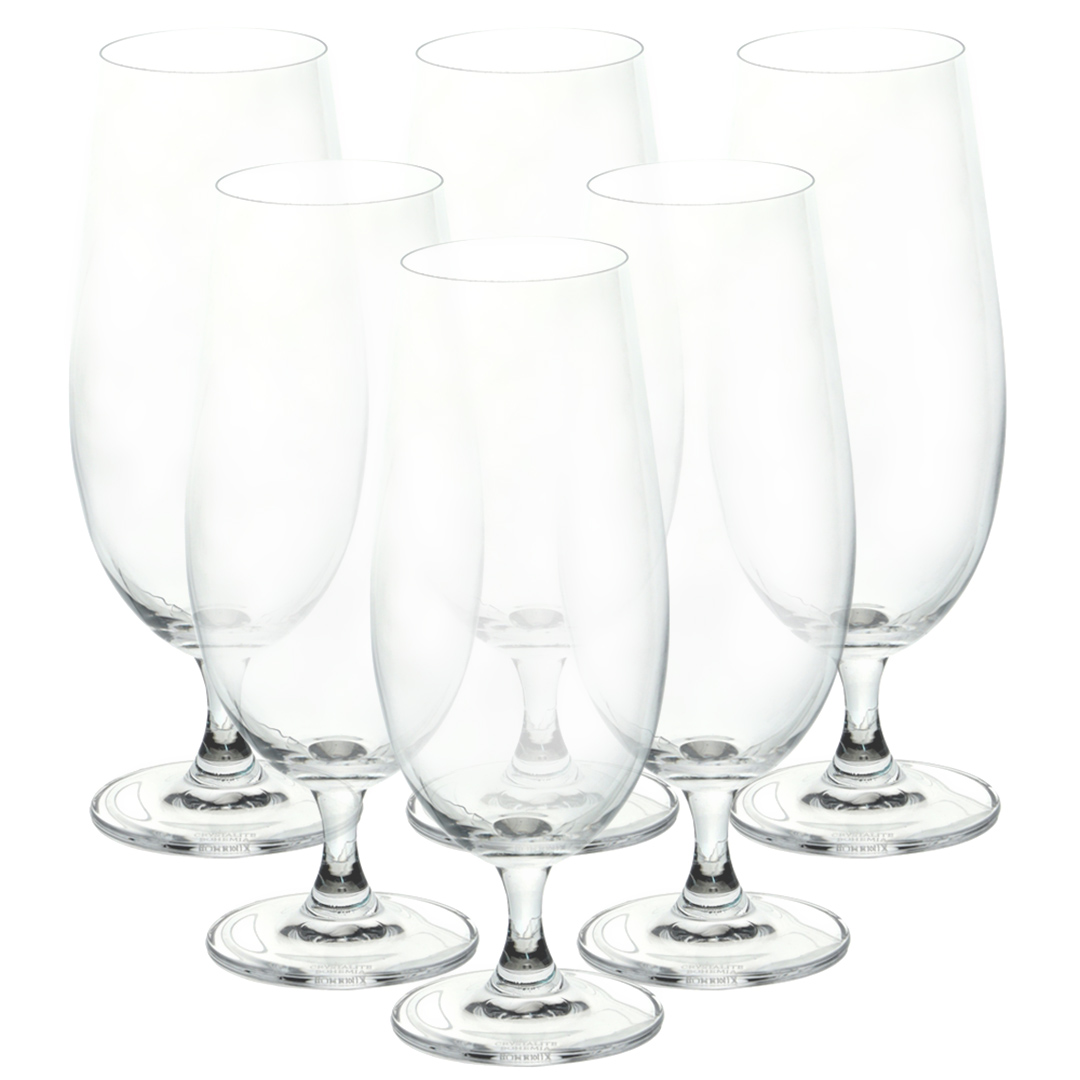 Imagem ilustrativa para Jogo de 6 taças para cerveja em cristal ecológico 380ml A18,5cm