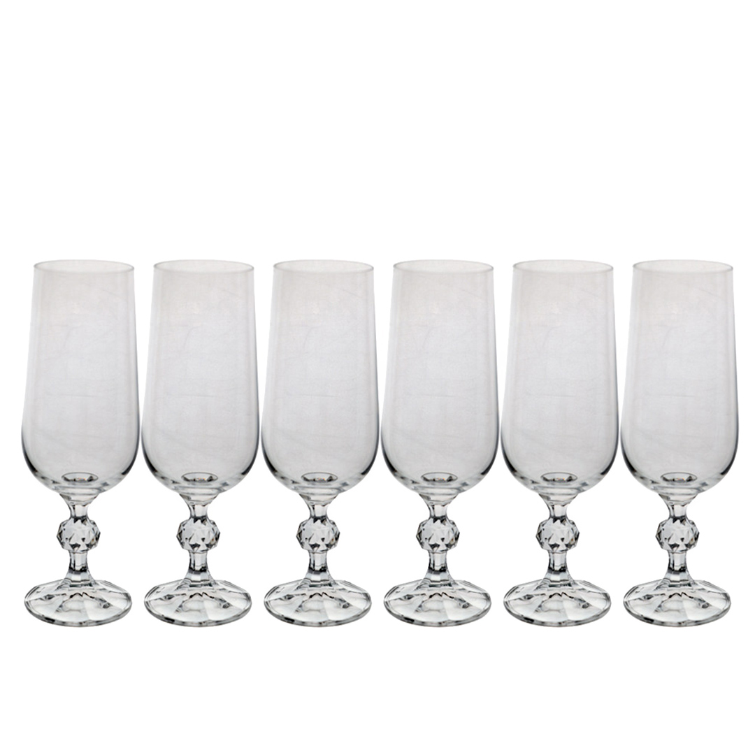 Fotografia para o produto Jogo de 6 taças para champagne em cristal ecológico 180ml A17cm