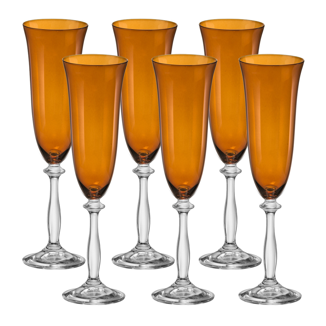 Fotografia para o produto Jogo de 6 taças para champagne em cristal ecológico 190ml A24,5cm