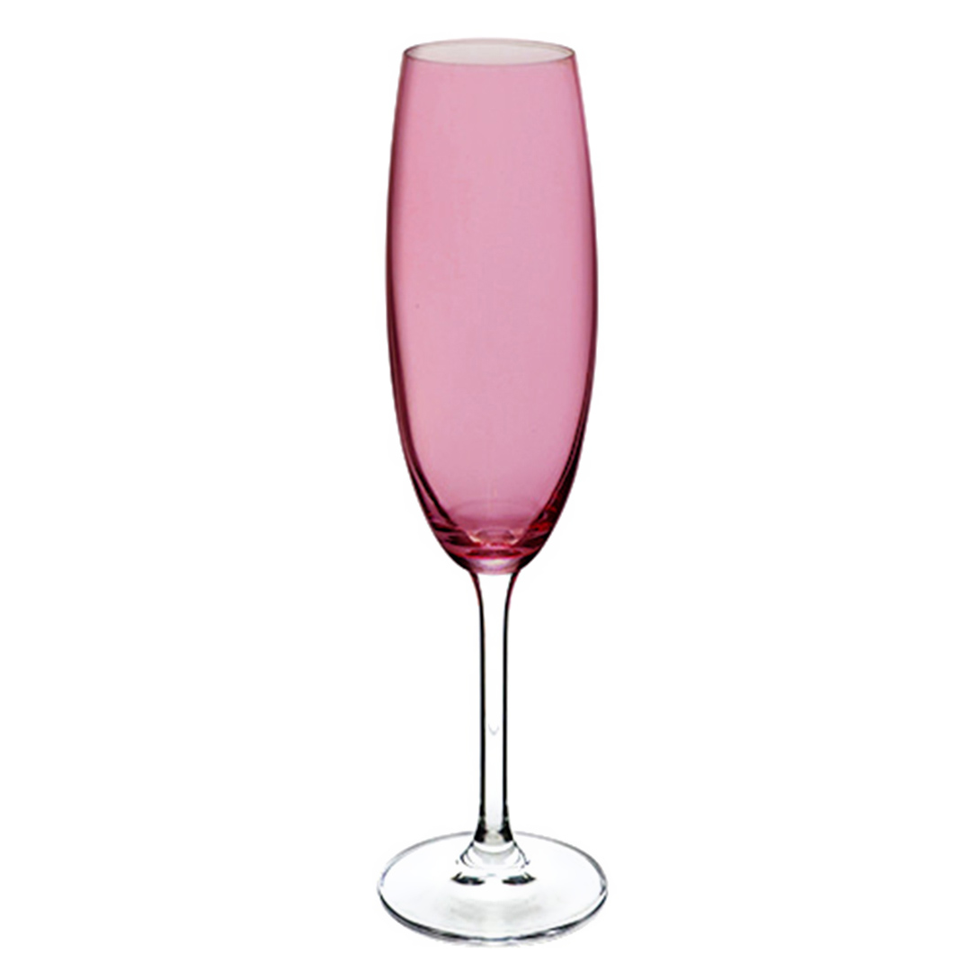 Imagem ilustrativa para Jogo de 6 taças para champanhe em cristal ecológico 220ml A24cm cor violeta