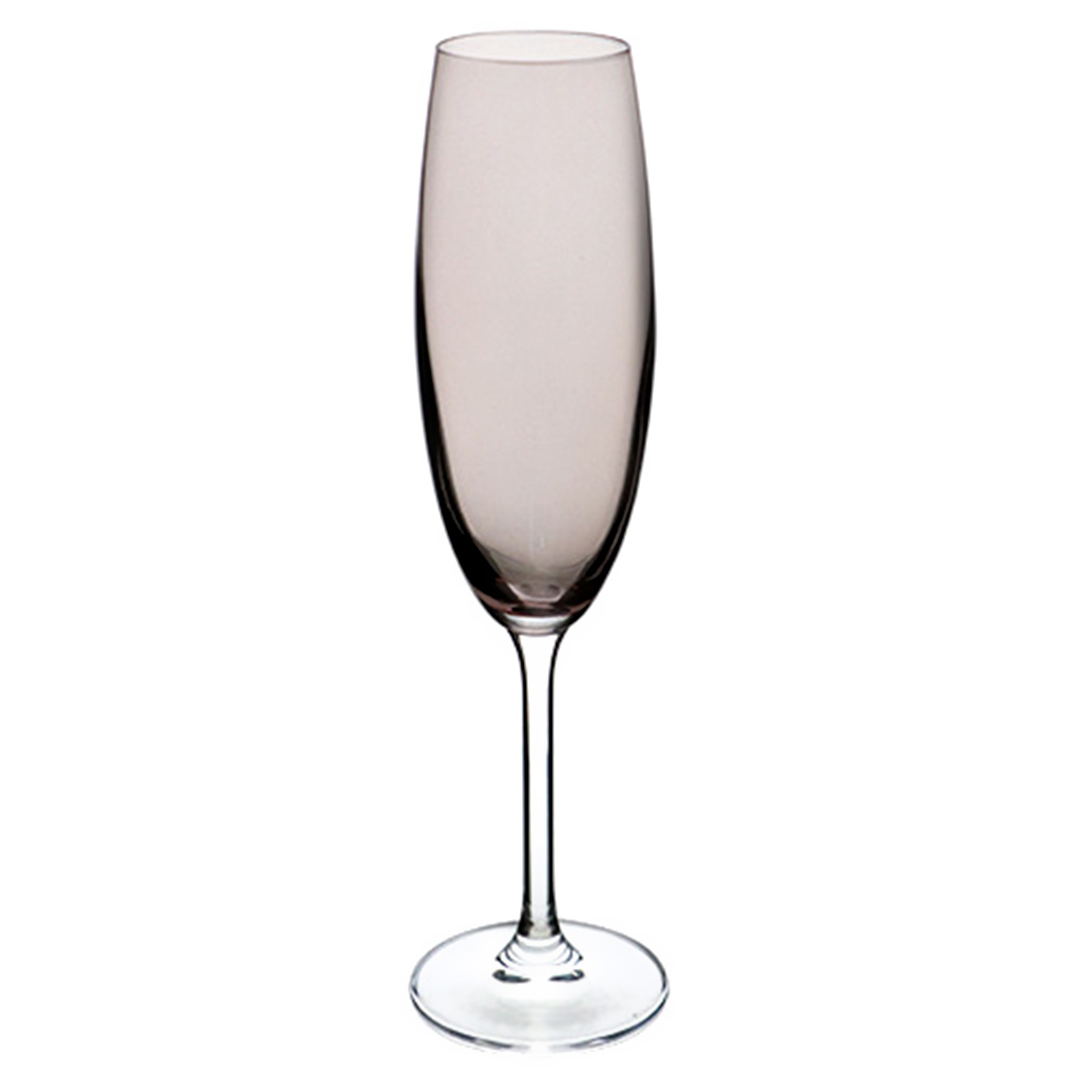 Imagem ilustrativa para Jogo de 6 taças para champanhe em cristal ecológico 220ml A24cm cor fumê