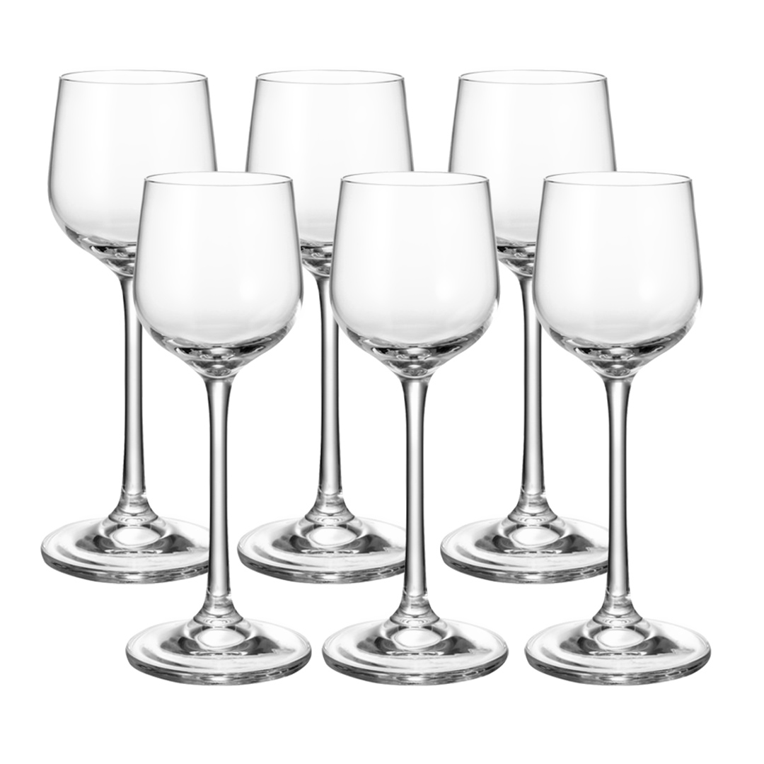 Imagem ilustrativa para Jogo de 6 taças para licor em cristal ecológico 60ml A15,5cm