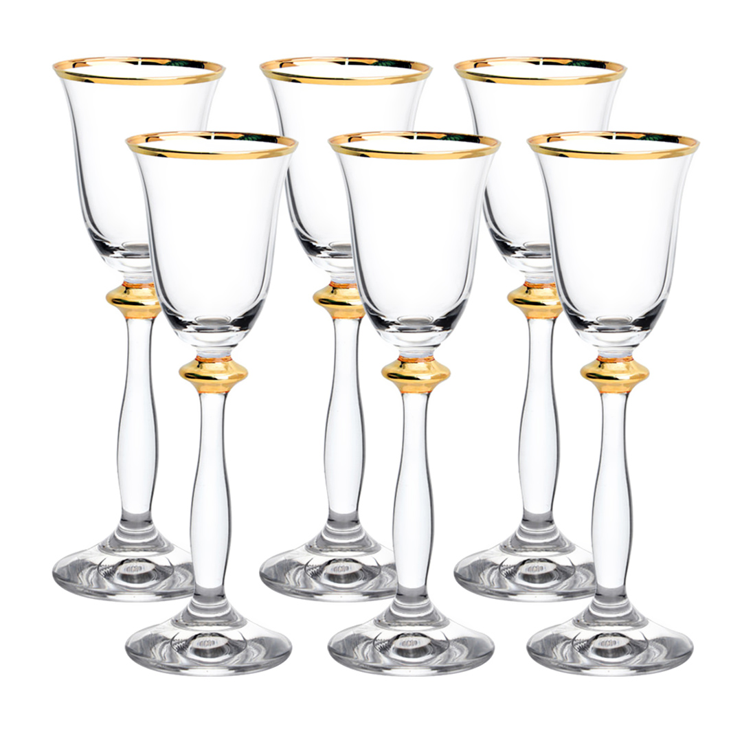 Fotografia para o produto Jogo de 6 taças para licor em cristal ecológico 60ml A17cm