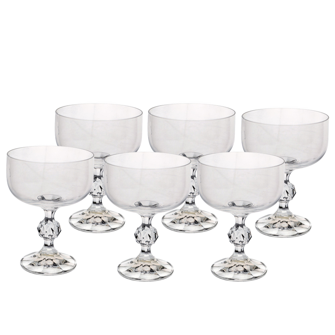 Imagem ilustrativa para Jogo de 6 taças para sobremesa em cristal ecológico 200ml Ø8xA12,5cm