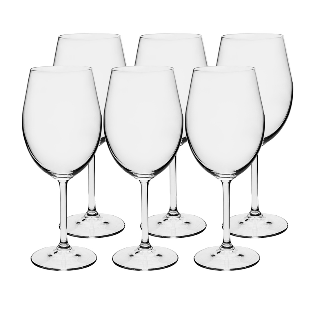 Imagem ilustrativa para Jogo de 6 taças para vinho branco em cristal ecológico 350ml A22cm