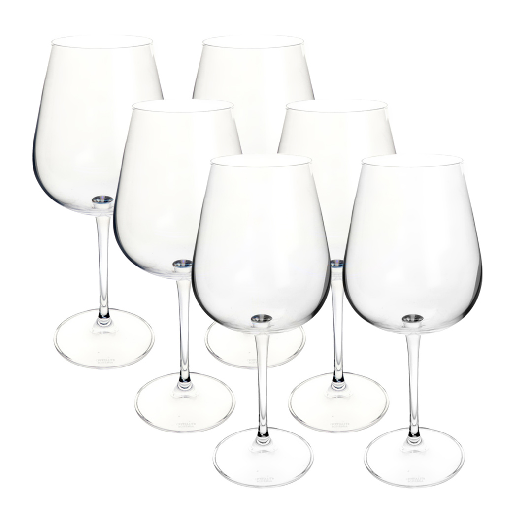 Imagem ilustrativa para Jogo de 6 taças para vinho tinto em cristal ecológico 540ml A23,5cm