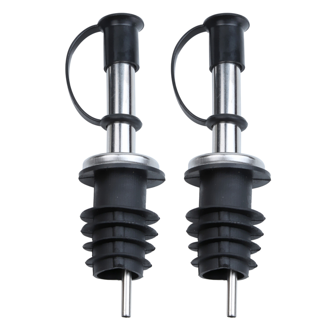 Imagem ilustrativa para Jogo de bico dosador para azeite com 2 peças em aço inox e borracha Ø2,6xA9,6cm