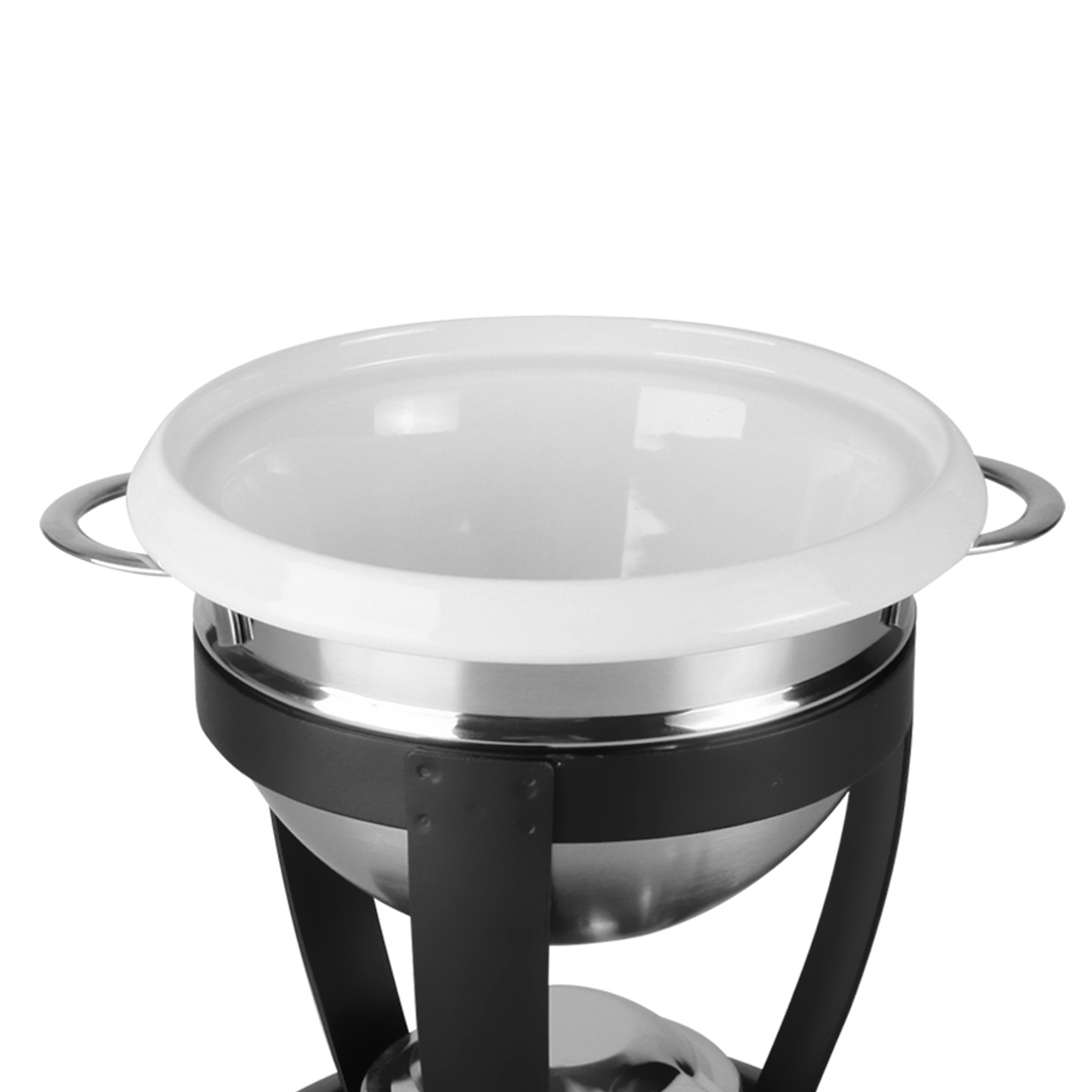 Fotografia para o produto Jogo de fondue em açpo inox e cerâmica 11 peças L23P20xA22,3cm