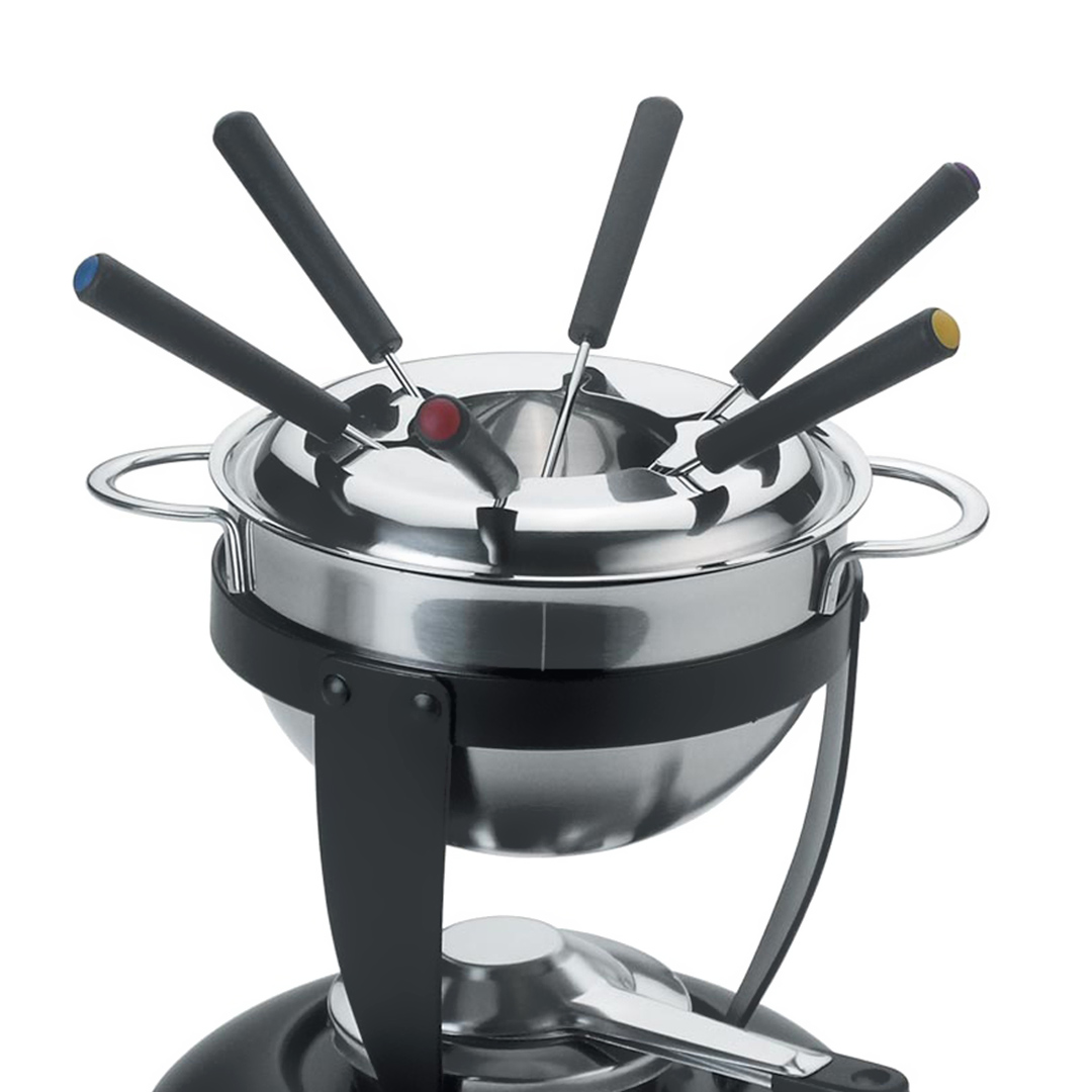 Fotografia para o produto Jogo de fondue em açpo inox e cerâmica 11 peças L23P20xA22,3cm