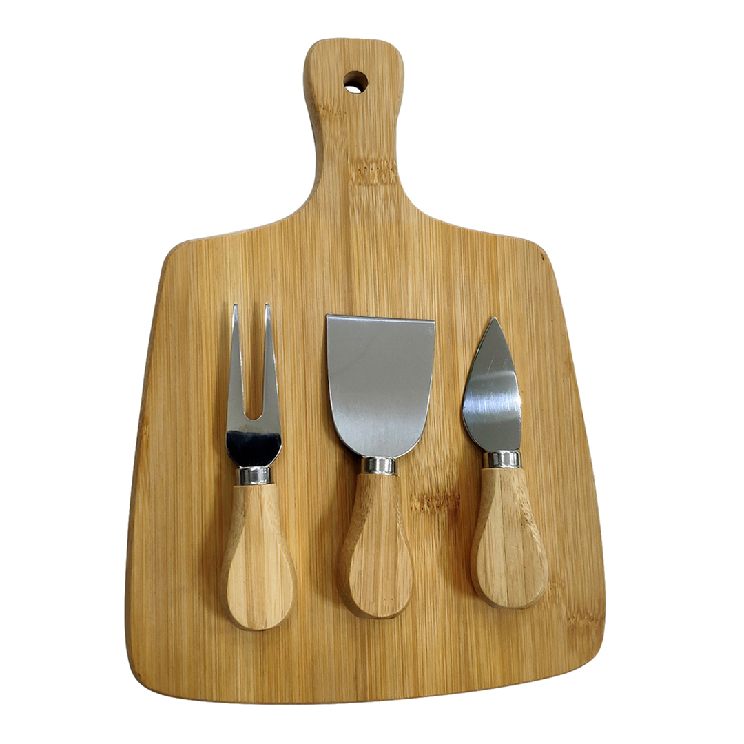 Imagem ilustrativa para Jogo para queijo com 4 peças em bambu L20xP28xA3,8cm