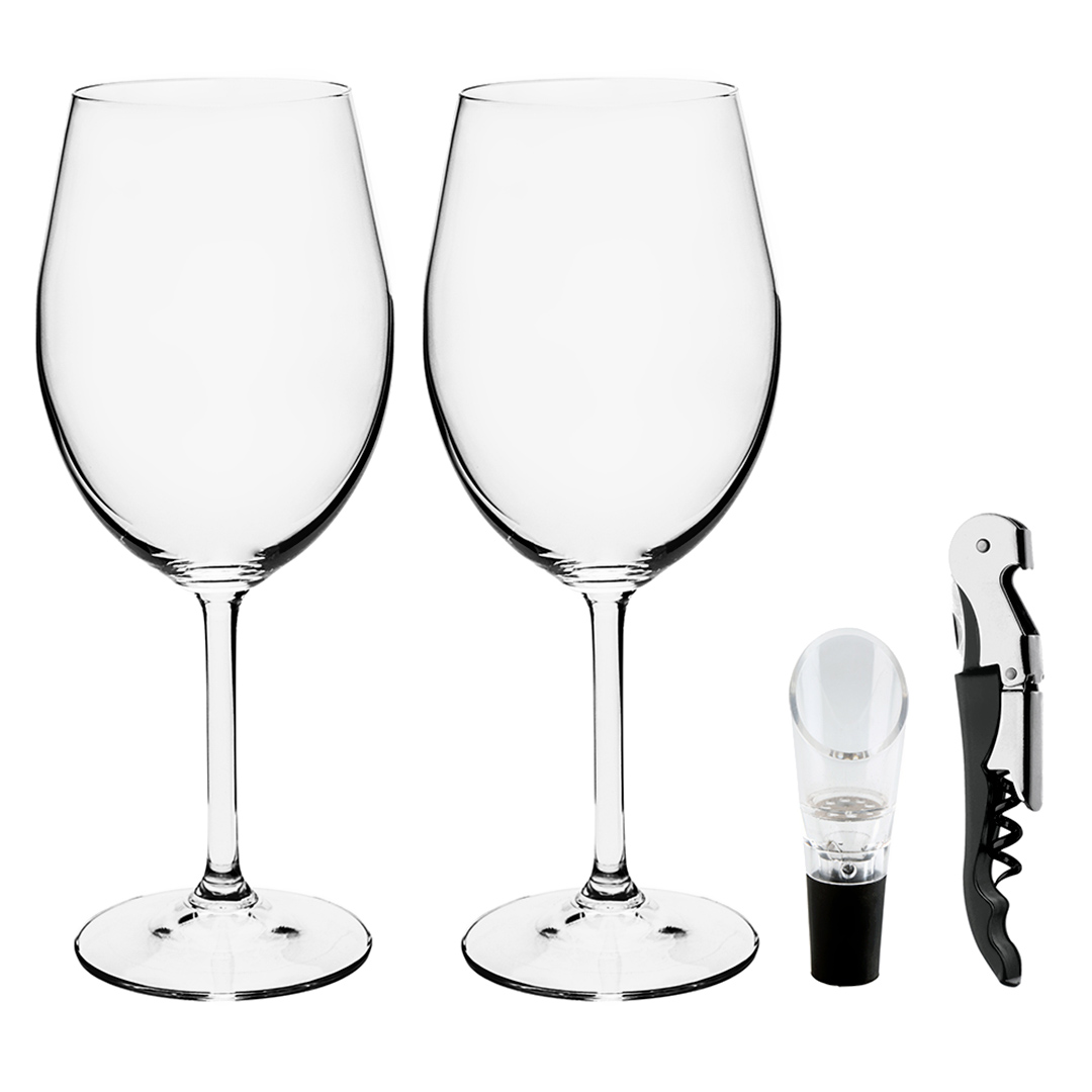 Imagem ilustrativa para Kit para vinho Bohemia Authentic Collection 4 peças L31xP31xA13cm
