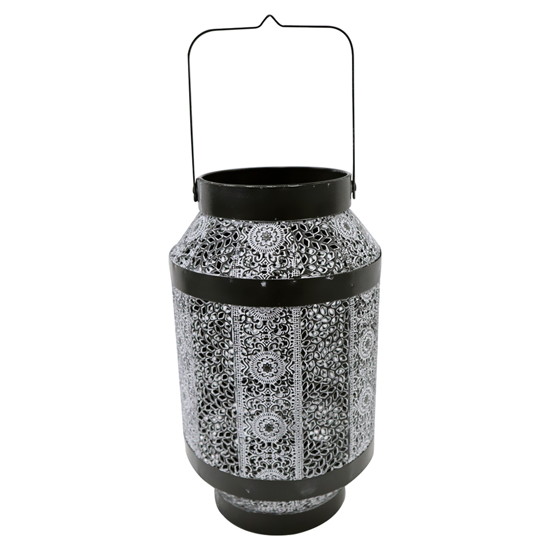 Imagem ilustrativa para Lanterna decorativa em ferro Ø17,5xA30cm cor prata