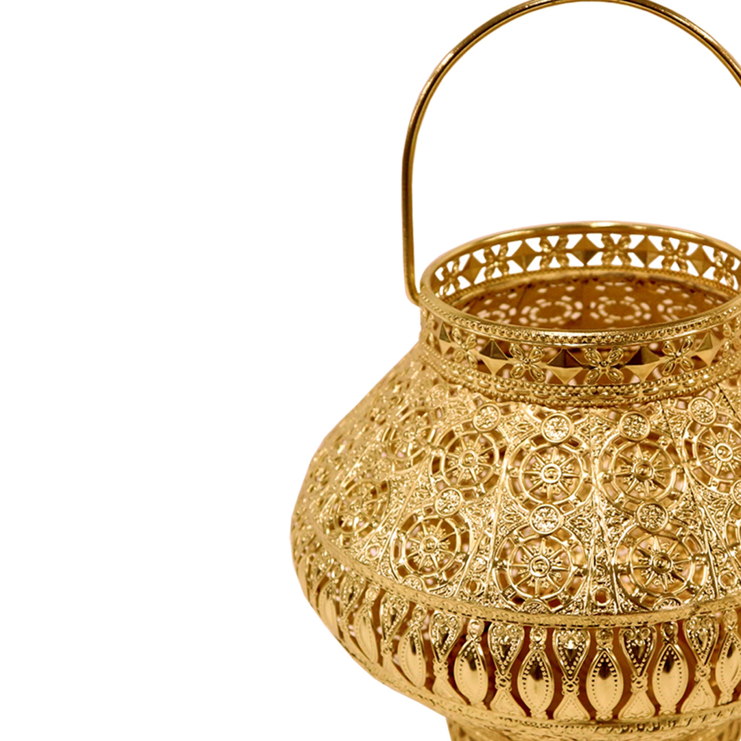 Fotografia para o produto Lanterna decorativa em ferro Ø18,5xA16,5cm