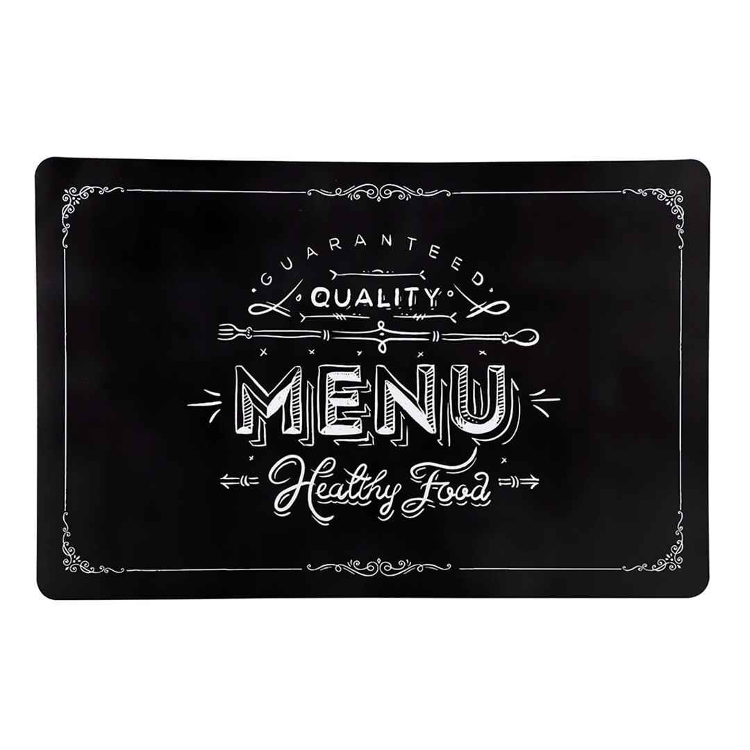 Imagem ilustrativa para Lugar americano Healthy Menu em plástico L43,5xP28,5cm cor preta