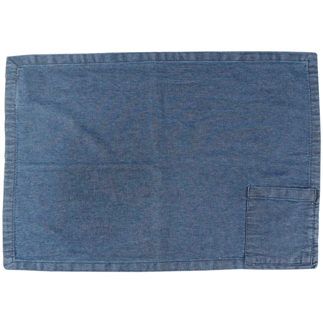 Fotografia para o produto Lugar americano em tecido L35xP50cm cor azul jeans