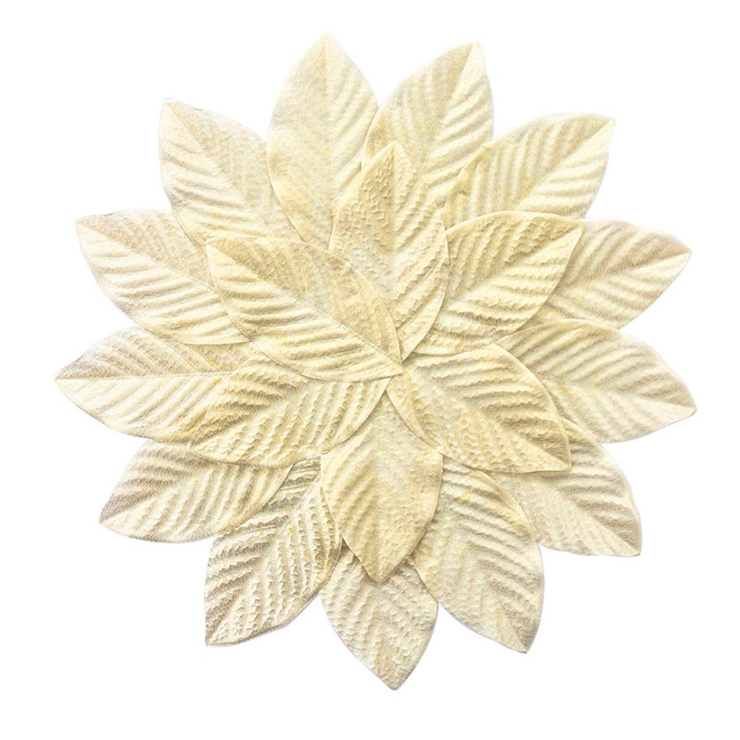 Imagem ilustrativa para Lugar americano Flor em tecido Ø40cm cor marfim