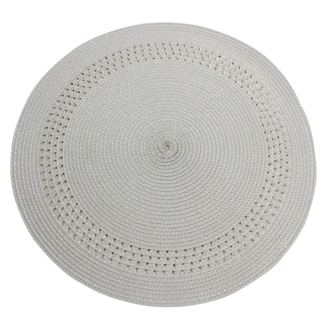 Imagem ilustrativa para Lugar americano redondo em plástico Ø38cm cor cinza