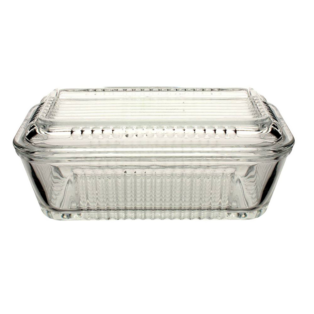 Imagem ilustrativa para Manteigueira em vidro com tampa L17xP10xA8cm