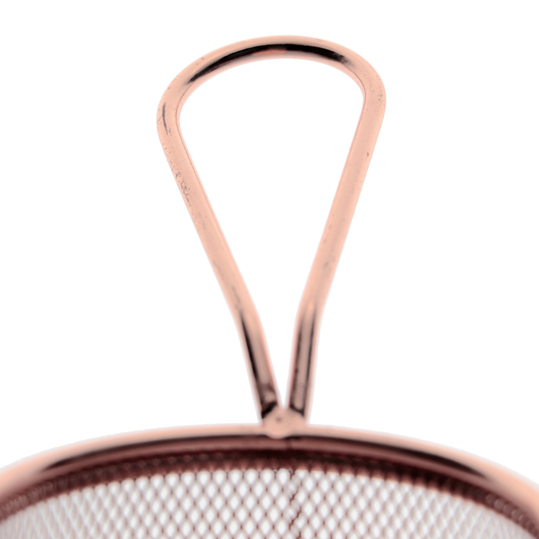 Fotografia para o produto Mini cesta redonda para alimentos em aço inox Ø8,8xA9cm cor rosé