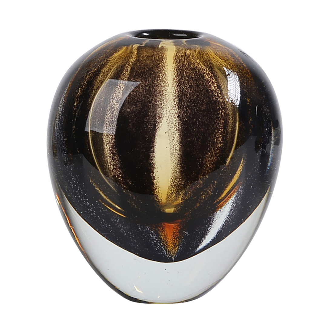 Imagem ilustrativa para Murano espiral em vidro L12,5xP8,5xA14cm cor âmbar