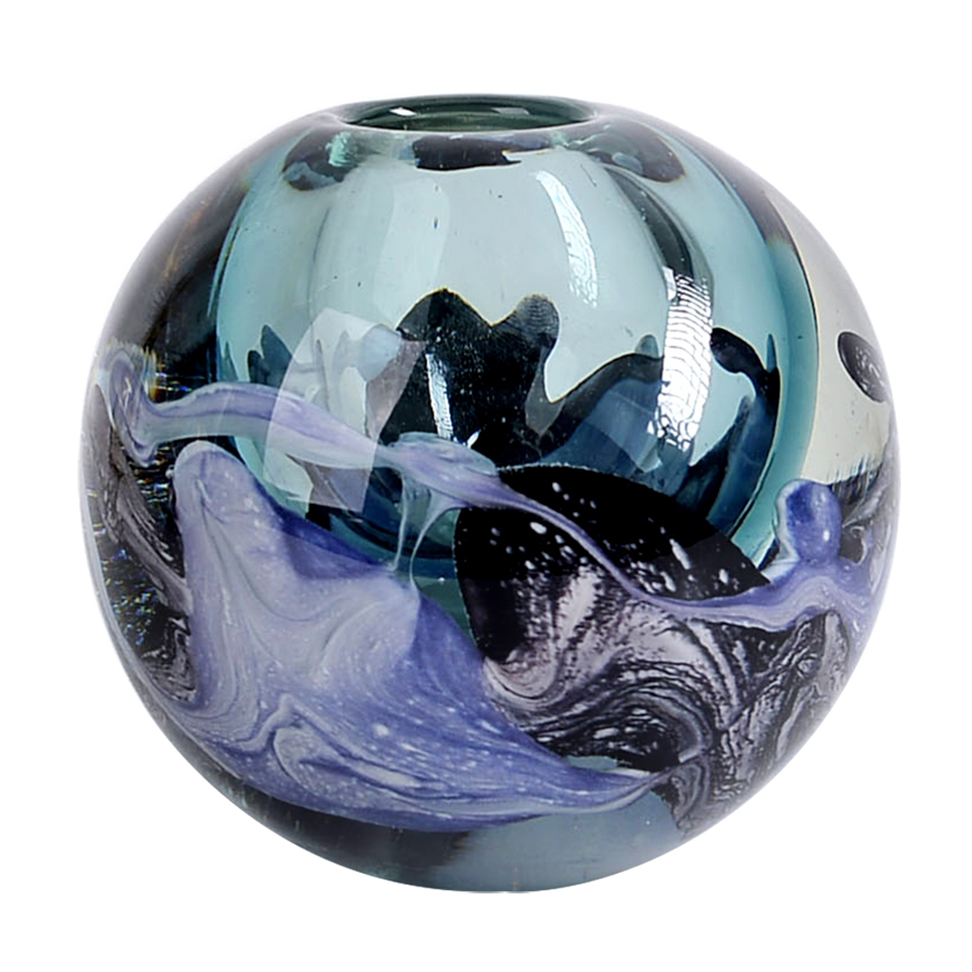 Imagem ilustrativa para Murano espiral em vidro Ø11xA10,5cm cor azul turquesa