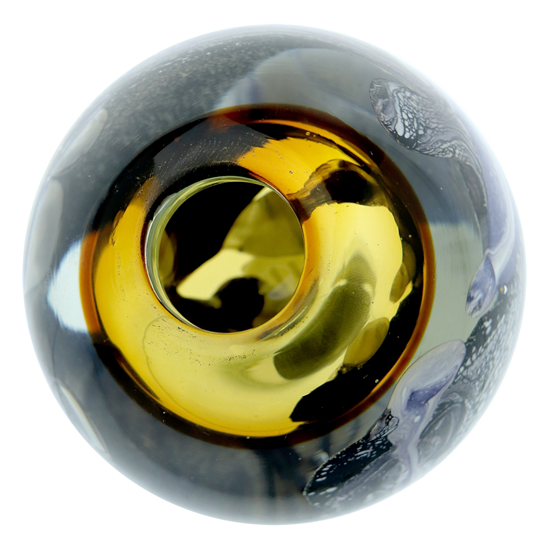 Fotografia para o produto Murano Espiral em vidro Ø11xA10,5cm cor âmbar