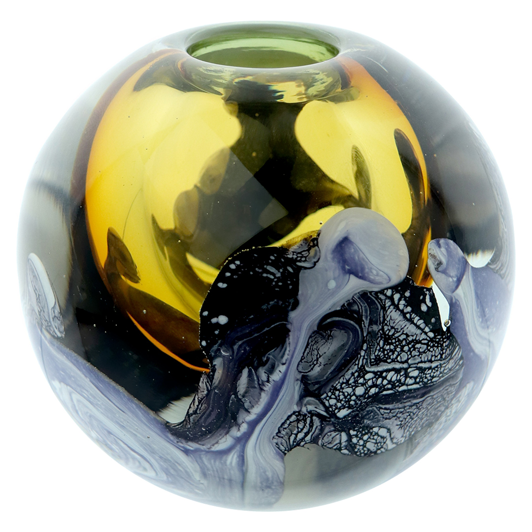 Fotografia para o produto Murano Espiral em vidro Ø11xA10,5cm cor âmbar