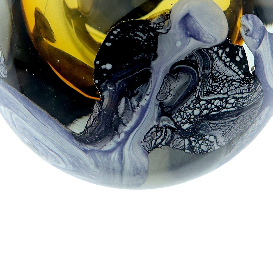 Fotografia para o produto Murano Espiral em vidro Ø11xA10,5cm cor âmbar