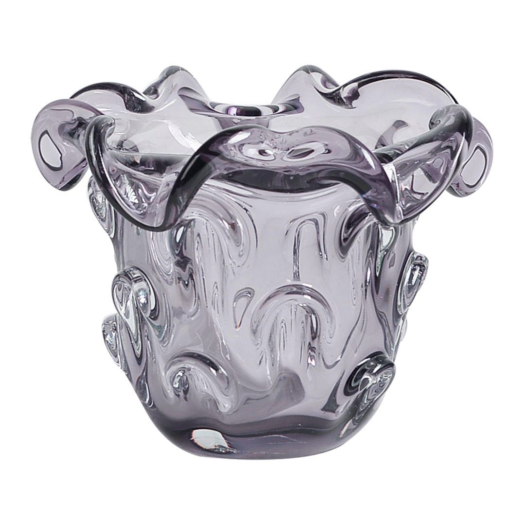 Imagem ilustrativa para Murano flor em vidro L15,5xP15,5xA13cm cor roxa