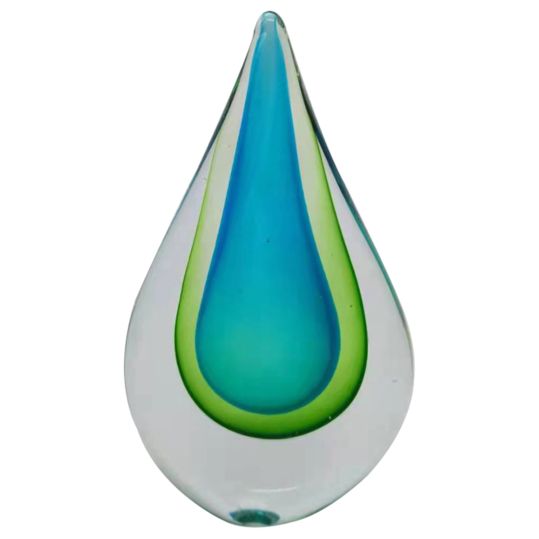 Imagem ilustrativa para Murano gota em vidro L11xP6xA18cm cor verde esmeralda