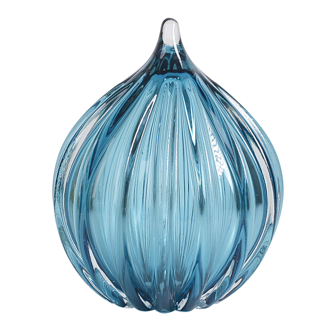 Imagem ilustrativa para Murano gota em vidro L16xP16xA20cm cor azul