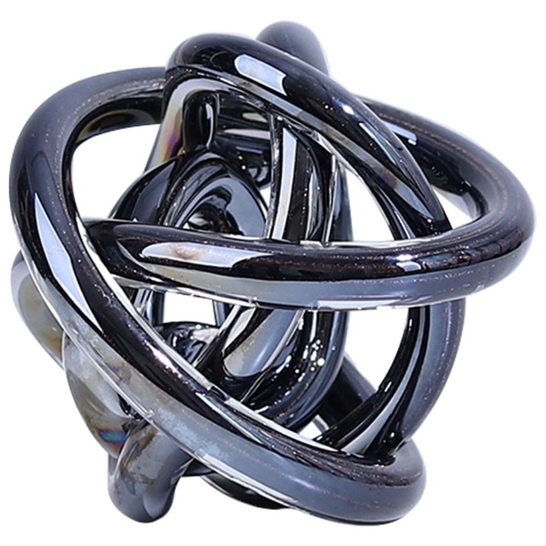 Fotografia para o produto Murano torcido em vidro L12xP12xA12cm cor preta