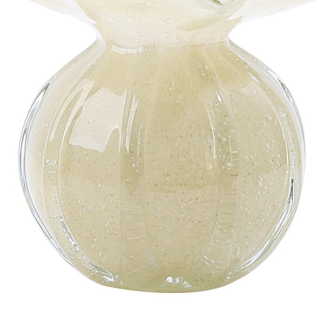 Fotografia para o produto Murano Trouxinha em vidro L11,5xP11,5xA13cm cor bege