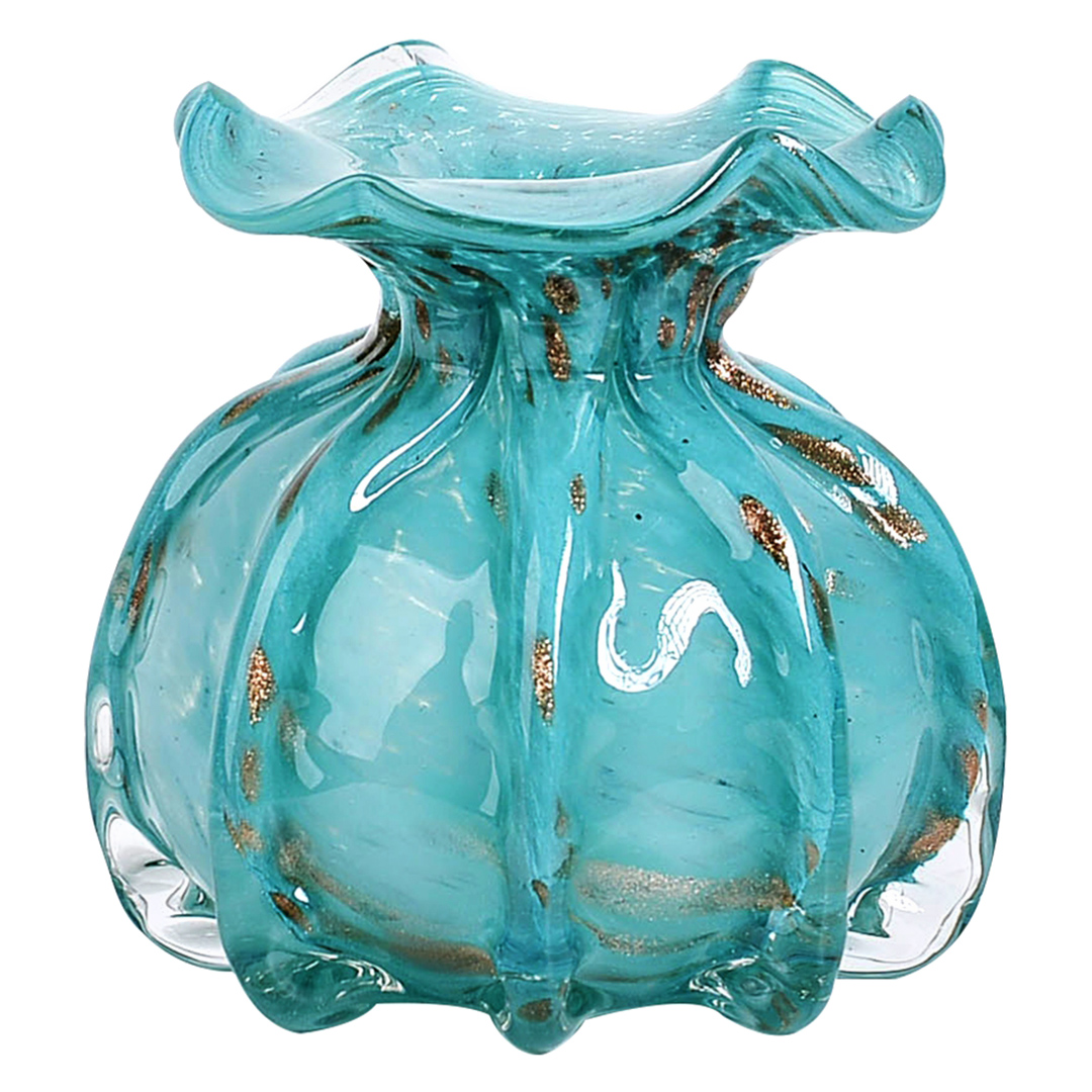 Imagem ilustrativa para Murano Golden em vidro L13xP13xA13,5cm cor verde