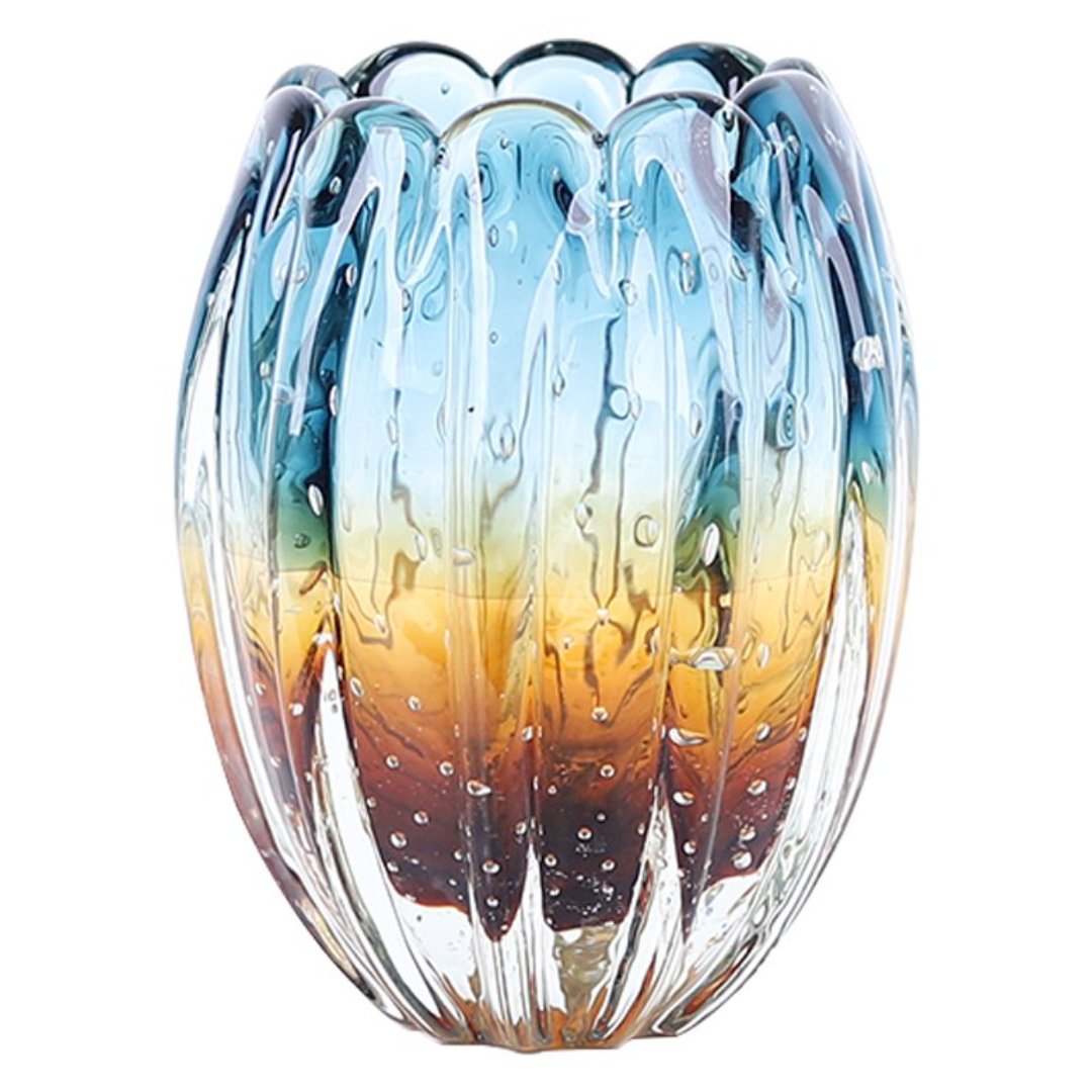 Fotografia para o produto Murano vaso colorido em vidro Ø15,5xA20cm