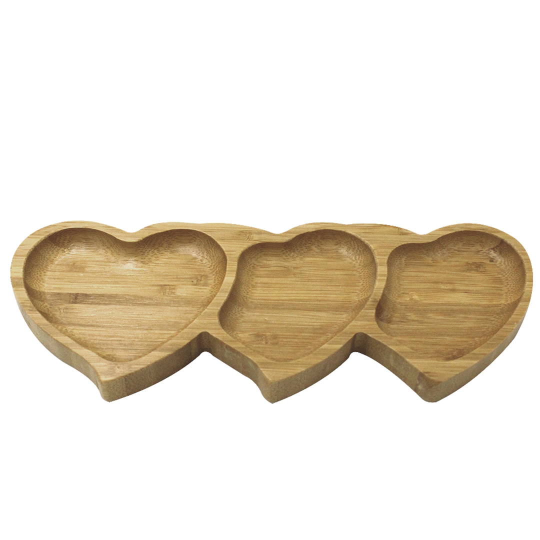 Imagem ilustrativa para Petisqueira coração em bambu L25xP10xA1,7cm