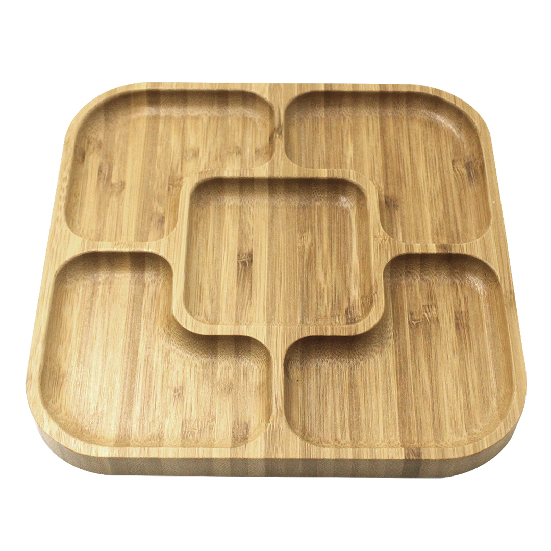 Imagem ilustrativa para Petisqueira quadrada em bambu L20xP20xA1,6cm