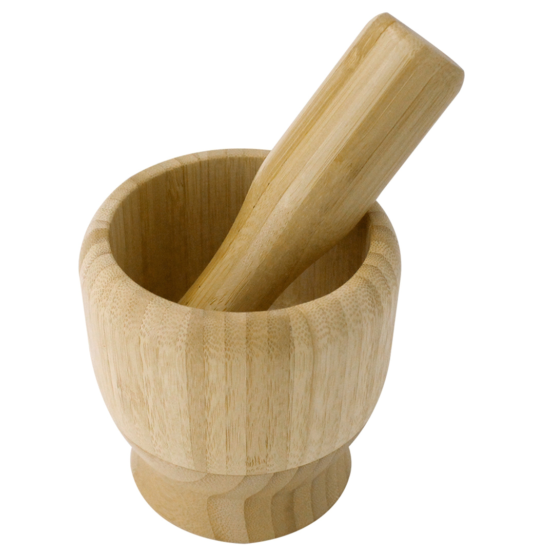 Imagem ilustrativa para Pilão com socador em bambu Ø10xA13cm