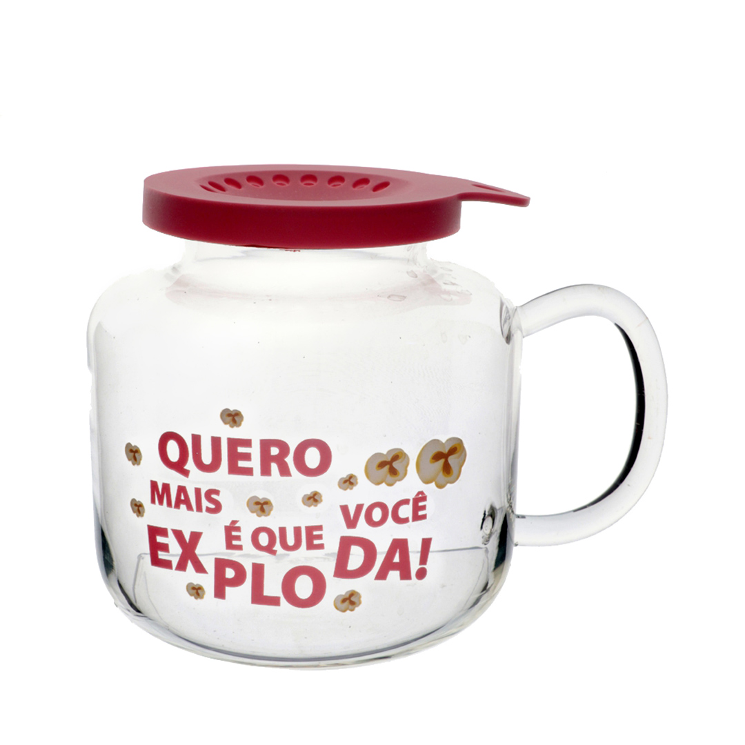 Imagem ilustrativa para Pipoqueira para microondas em vidro borossilicato 2L