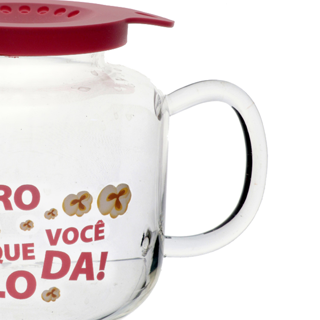 Fotografia para o produto Pipoqueira para microondas em vidro borossilicato 2L