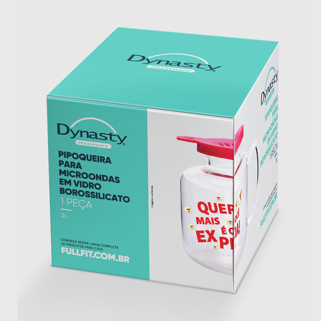 Fotografia para o produto Pipoqueira para microondas em vidro borossilicato 2L